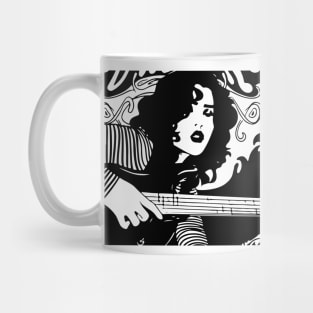 stylish design, guitar girl Mug